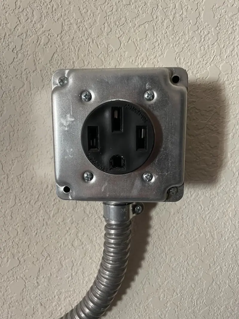NEMA 14-50 outlet installed for Smart Home Electrical in Marshalltown